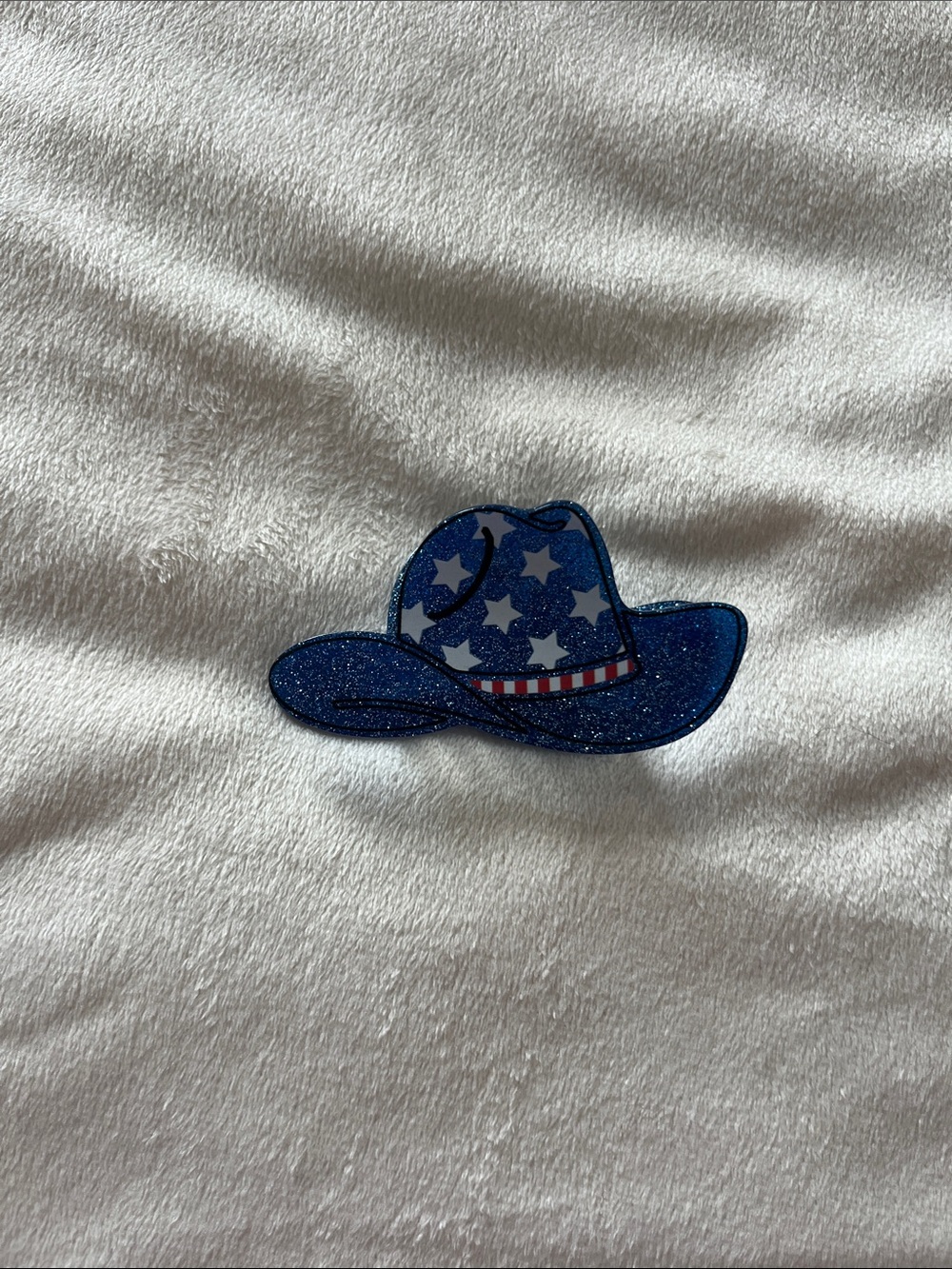 Blue Stars Cowboy Hat Kids Hair Clip
